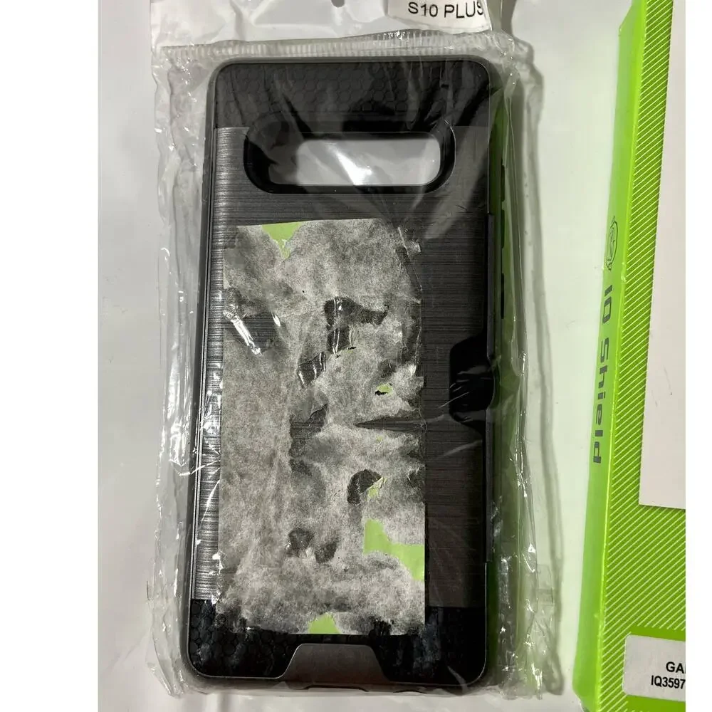 Galaxy s10+ Screen Protector and phone case with card holder